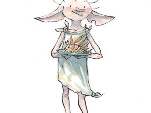 aquarelle dobby et poisson lion