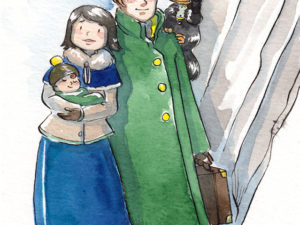 Aquarelle famille scamander