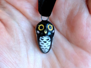 pendentif chouette céramique