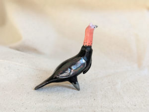 figurine dindon porcelaine