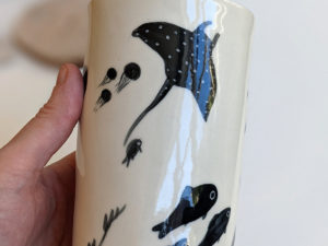 handbuilt porcelain vase