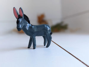 donkey porcelain figurine