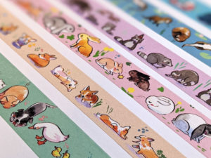 cute animal pattern washi tape