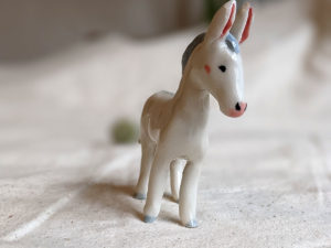 porcelain donkey figurine