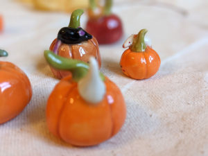 porccelain pumpkin figurine