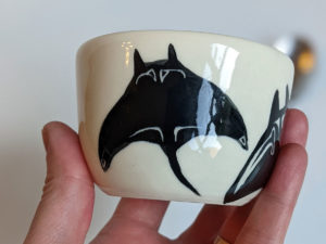 handmade porcelain tumbler rays