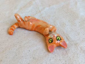 ginger cat figurine