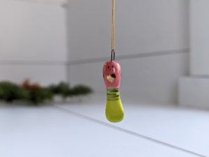 roseated spoonbill pendant