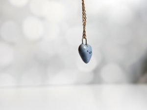 blue heart pendant