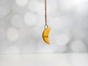 moon porcelain pendant