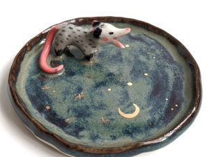 opossum screaming ring dish